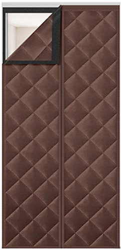 QIAOH Magnet Vorhang 90x210cm/35x82inch, Wärmedämmung Leicht Zusammenzubauen Thermo Türvorhang Isolier Für Eingangstüren, Garagentore, Hoftüren