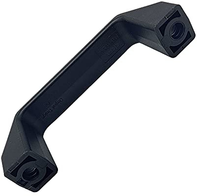 DOJA INDUSTRIAL | Asa Plastico | PACK 4 | 109 mm | Tirador Plastico Negro Mate de Montaje Frontal | Tiradores Plastico en Forma D | Asas de Plastico para Herramientas Industriales, Armarios, Cajones