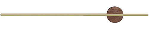 TentHome Handtuchhalter Bad Ausziehbare Handtuchstange Wandmontage ohne Bohren Badetuchhalter Messing Gebürstet Minimalistisch Küchestange Küchehalter Gold (Walnussholz, 40cm)