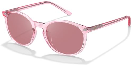 DUCO Retro Polarisierte Damen Sonnenbrille Vintage UV400 Schutz Sonnenbrillen Leichtgewicht Acetat Rahmen 1230 | Geschenk für Valentinstag Thanksgiving Jahrestag Brillen, Kategorie 3 Linse, Leichtgewicht Acetat Rahmen, Oval Stil DC1230
