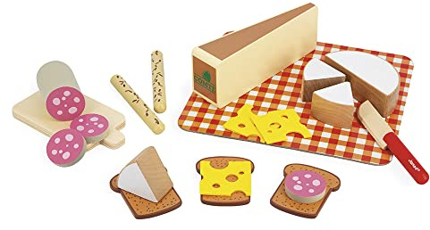 Janod - Mon Premier Apéro - Plateau Apéritif - Jouet d'Imitation Cuisine et Dinette - 20 Eléments en Bois, Carton et Feutrine - Certifié FSC - Peinture à l'eau - Dès 3 Ans, J06597