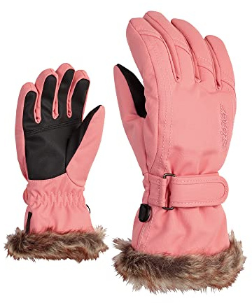 Ziener flicka LIM skidhandskar/vintersport | varm andas, rosa vaniljstru, 5