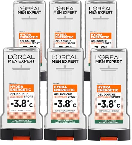 L'Oréal Men Expert Hydra Energetic Gel Douche Extreme Sport Lot de 6x300ml