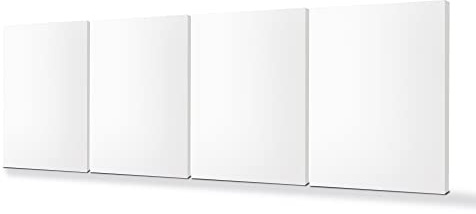 SILENT4® Schallabsorber Wand 4er Set à 114x72x5cm für Räume bis 20m² Akustikbild Akustikpaneele aus Akustikvlies mit Stoffbezug, Klettverschluss- & Schraubmontage, messbar verbesserte Raumakustik