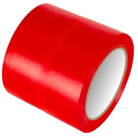 GTSE - Cinta para marcar suelos roja 100 mm x 33 m 1 Rollo | Ideal para pistas de baile, gimnasios y eventos - Fuerte adhesión y fácil de retirar