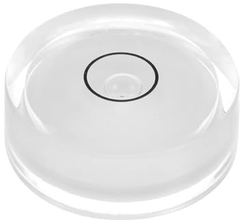 sourcing map Nivel de burbuja redondo de 32 x 12 mm, mini niveles de burbuja circular, para nivelar cámara, trípode, telescopio, taller, marco de fotos, color blanco