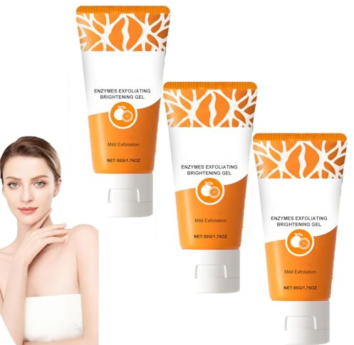 Peeling-Gel für Gesicht und Körper, tiefenreinigendes, feuchtigkeitsspendendes Gesichtspeeling, natürliche Peeling-Gesichtspeeling-Creme, sanftes Peeling-Gel zur Porenreinigung (3pcs)