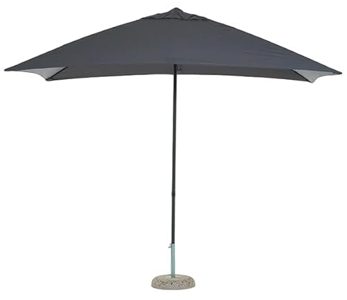 Sicignano | Ombrellone Lipari 3x2 Giardino Antracite, 6 Stecche in Ferro, Telo Poliestere 180 g/m², H.230 cm, Palo Ø3,8 cm - Terrazzo Piscina Ristoranti (Ombrellone senza Base)