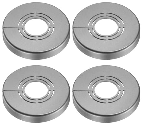 sourcing map Flangia divisa da parete, 4 pezzi, 62 x 10 mm, fibbia rotonda in ABS tagliabile, flangia per braccio doccia per decorazione rubinetto tubo dell'acqua da 20/25/33 mm (0,8/1/1,3 pollici