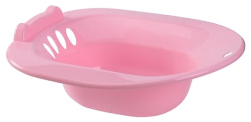 CALLARON Bidet Schüssel sitzendes Badbecken Becken Toilettenbecken Bad nach der Geburt Sitzbad für Toilette Pflegeset nach der Geburt WC-Sitzbad Sitzbadeset Plastik Rosa