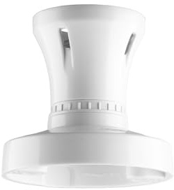 Tabanzhe E27 Screw Lamp Base Socket Converter Wall Light Bulb Holder for Ceiling Pendant Edison Screw Fitting (Straight Socket, White)