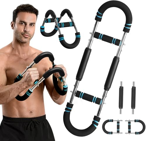 Twister Armtrainer, U-Förmiger Handgelenk-Krafttrainer, Verstellbares Brust Trainingsgerät (30-50 kg / 70-110 lb), Tragbarer Federwiderstand mit abnehmbarem Design, Fitnessgeräte für zuhause Reise