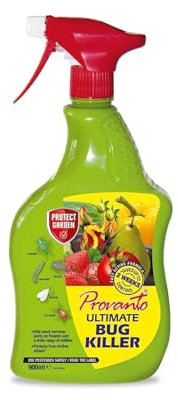 HOCHSTE® Provanto Ultimate Bug Killer, Fast-Acting & Easy-To-Apply, Long-Lasting Protection, Aphids, Caterpillars, Whiteflies, Greenflies, Indoor And Outdoor Use, Pest Control, 1L