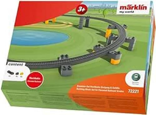 Märklin My World – 72221 – byggstensset högbanelutning och lutningar – modellbana tillbehör – spår H0