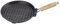 ECHTWERK EW-GE-1235 Grillpfanne aus Gusseisen mit Grillstreifen-mit Holzgriff, Schwarz