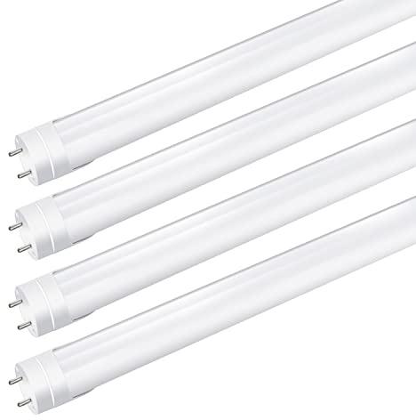 LightingWill LED T8 Light Tube 2FT, Warm White 3000K-3500K, Dual-End Powered Ballast Bypass, 1000Lumens 10W (24W Fluorescent Equivalent), Frosted Cover, AC85-265V Lighting Tube Fixtures, 4 Pack…