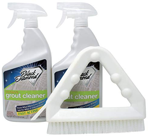 Ultimate Grout Cleaner for Tile Floors Blasts Away Years of Dirt and Grime. Heavy Duty Spray Cleaning Solution. Safe for Colored Grout and Natural Stone. Professional Results 2-QTS W Brush