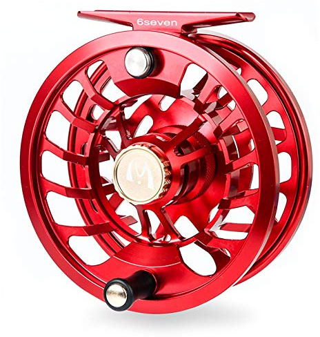MAXIMUMCATCH Maxcatch Dunn Fly Reel Saltwater Waterproof Fly Fishing Reel Fully Sealed Drag 2-7wt (Vermilion Red, 4/5wt)