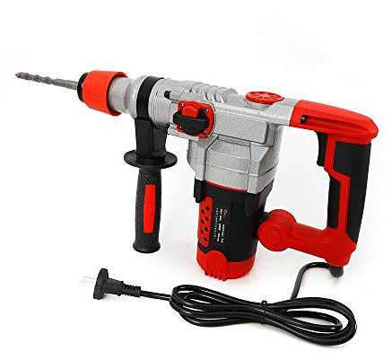 Martello perforatore elettrico da 2200 W, martello perforatore a percussione, martello demolitore con set di punte per trapano, valigetta da 30 cilindri, martello ad alte prestazioni 0-930 giri/min