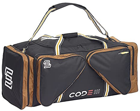 SHERWOOD Sac de transport pour adulte unisexe Code III LE-Large | Sac de transport pour équipement de sport ou de hockey sur glace | avec sangles de transport | 4 compartiments extérieurs | 104 x 60 x