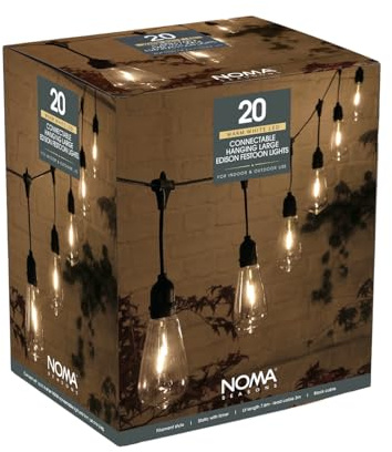 NOMA Connectable Drop Festoon Lights, 20 Bulbs, 10.6 m (Pack of 1)