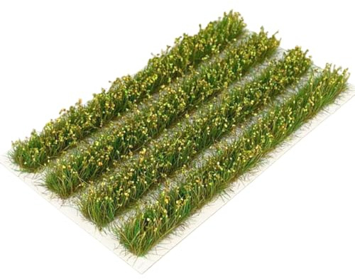NHPY 1 Caja de mechones de Hierba de Paisaje, Modelo de mechón de Hierba estática, Hierba de ferrocarril, Modelado de arbustos de Flores utilizados (Campo de Trigo con Hierba Verde)
