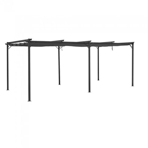Grindi - Garten Pergola Pavillon mit einstellbarem Stoffdach - Irda IV, 3x6 m - wasserdichtes & stabiles Sonnenschutz für Terrasse und Freistehender, Carport-Pavillon, Grillpavillon, Markise