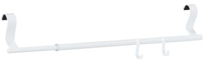 WENKO Moira Porte-serviettes pour radiateur extensible sans perçage en acier inoxydable brillant pour salle de bain, cuisine, sèche-serviettes, convient également pour radiateurs plats, dimensions 40