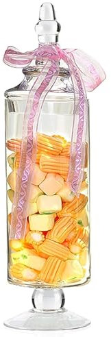 Barattolo Caramelle, Contenitore di Caramelle Decorativo, Barattoli Dolci di Vetro, Barattoli Vetro Porta Caramelle Trasparenti, Piatti di Caramelle con Coperchi, per Feste, Sagre e Matrimoni