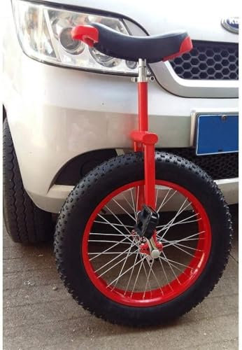 Einrad Erwachsene Trainer 20/24-Zoll-Rad-Einrad for Kinder, Erwachsene, Anfänger, Teenager, Komfort-Sattelsitz, rutschfeste, Extra Dicke Reifen, Outdoor-Balance-Offroad-Fahrräder, Rot(20 inch)