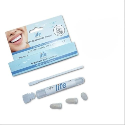 LIFE Healthcare Temporary Dental Repair Kit – Emergency Fix for Dislodged Crowns, Loose Bridges & Fillings, Easy Temporary Tooth Repair Solution - 1 Pack