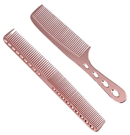 Happyyami 2 Pettini In Acciaio Inossidabile Districanti Per Grandi Pettini Per Lo Styling Per Donne Pettine Massaggiante Rosa Pettine A Forcella Da Uomo