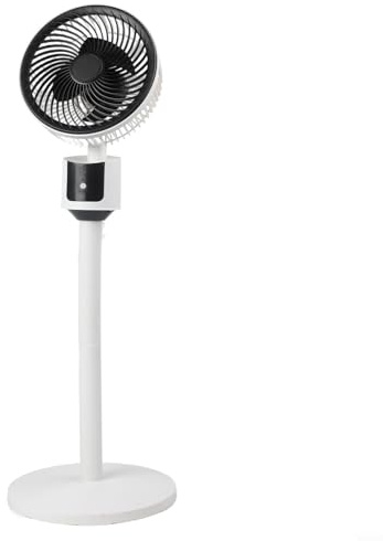 Allthingstore Quiet Pedestal Air Circulator Fan With 3 Speed Settings USB Stand Fan Height Adjustable 58-80cm Low Noise 20DB For Bedroom Office Home(White)