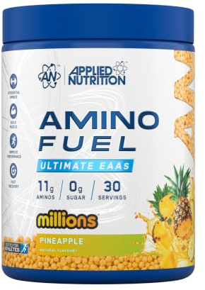 Applied Nutrition Amino Fuel - Amino Acids Supplement, EAA Essential Amino Acids Powder, Muscle Fuel & Recovery (390g - 30 Servings) (Pineapple)