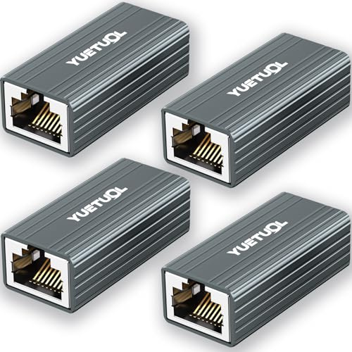 RJ45 Koppling, LAN-Kabelförlängning – Ethernet Nätverkskabelkontakt 10 Gigabit för Nätverkskabel, Nätverkskopplare, Patchkabel, Cat8, Cat7, Cat6, Cat5e, Cat5 (4pcs)