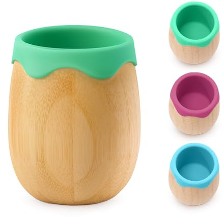 bambuskind® Kindertasse – 100% Bambus, BPA-frei & nachhaltig - Grün