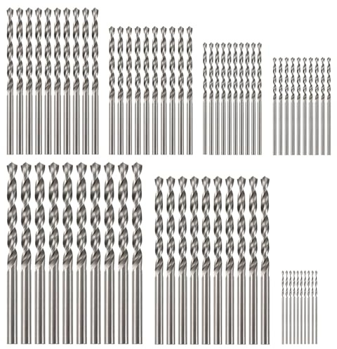 Keboyoe 70 pezzi Mini Punte per Trapano Elicoidali Hss Punte da Trapano Cobalto Punte Trapano Twist Drill Punte da Ferro Trapano 0.5/1/1.5/2/2.5/3/3.5 mm per Legno, Acciaio, Metallo Alluminio, Ferro