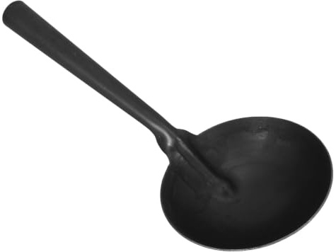 DEEPCRAFF Pala de Hierro Mango Largo para Limpiar Desagües y Estiércol, Herramienta para Eliminación de Residuos en Jardines y Sitios de Construcción