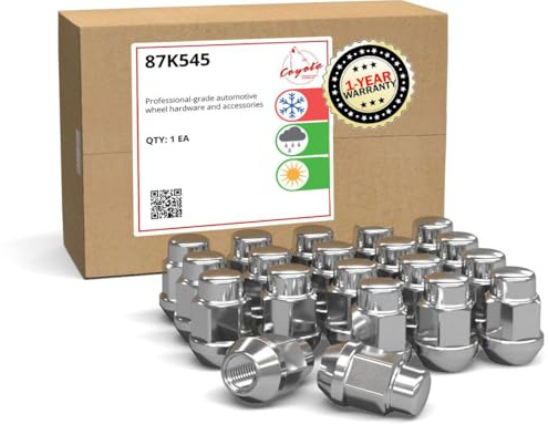 Dubbel beläggning 20 krom 12 x 1,5 stängd ände utbuktning ekollonmuttrar – konsäte – 19 mm hexhjul fläns mutter