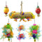 7 PCS Vogelspielzeug, Kauspielzeug für Vögel, Schaukeln, Glocken und Fußfangbälle für Kleine Papageien, Aras, Sittiche, Sittiche, Nymphensittiche
