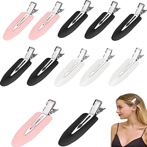 12 Piezas de Pinzas para el Pelo sin Doblar Clips,sin Pliegue Horquilla de Pincho de Rizo Pinzapara el Cabello para Mujer Niña para el Peinado