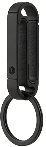 KeyUnity Clip de ceinture porte-clés en titane, porte-clés mousqueton double face pour hommes