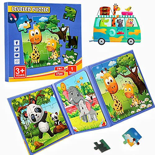 Kinderpuzzle,Magnet Puzzle,Tier Puzzle für Kinder,Reisespiele Kinder ab 3 Pädagogisches Puzzles,Pädagogisches Spielzeug,Lernspielzeug für Kinder 3 4 5 Jahren,Geschenk und Spiele für Kinder（B）