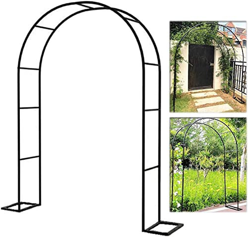 Arche Jardin Aluminium Largeur, Arche À Rosiers Métal, Filet À Plantes Grimpantes, Filet de Treillis, pour Récolte de Concombres, Légume, Vignes, Plantes Grimpantes,350x220x40CM