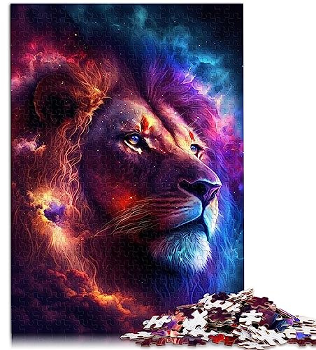 für Erwachsene Puzzle Stern Löwe für Erwachsene 1000-teiliges Puzzle Holzpuzzle für Erwachsene und Kinder ab 12 Jahren Lernspielzeug zum Stressabbau Puzzlegröße: 50x75 cm