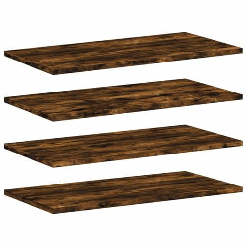 vidaXL Vägghyllor 4 st rökfärgad ek 60x30x1,5 cm konstruerat trä, vägghylla, vägg hylla, bokhyllor, vägghyllor, vägg hyllor bokhylla, svävande hylla