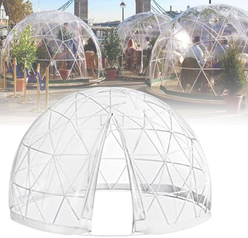 AUTUMFLATGAO Gartenkuppel-Iglu-Blasenzelt, 3.6M Durchsichtiges Garten-Blasenzelt, Wetterfestes Kuppelzelt Für Den Außenbereich, 2-7 Personen Für Party-Camping Im Hinterhof