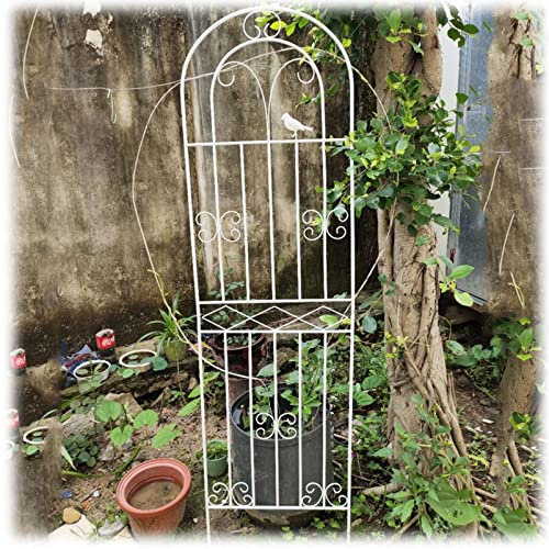 Rankhilfe Metall weiß 200.7 cm 180/200x50cm Rankhilfe für Gemüse Blumen Terrasse Rosen Gurken Clematis