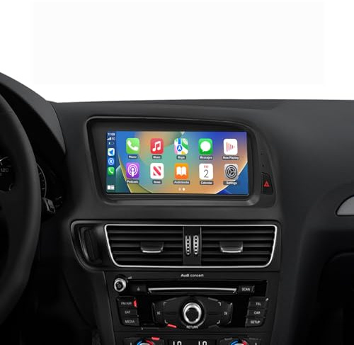 Ninetom Radio de Coche Pantalla Táctil de 8,9 Pulgadas con Carplay Inalámbrico y Android Auto para Audi Q5 2009-2017 con Sistema MMI 2G, Soporta Mirrorlink, Cámara, Navegación
