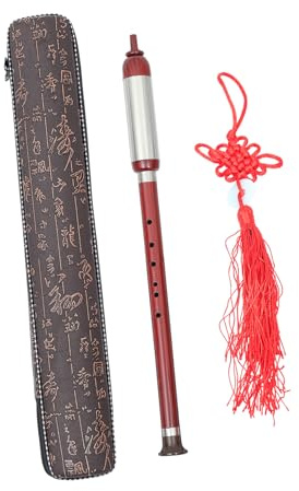 ibasenice Bawu Flöte Traditionelles Chinesisches Blasinstrument Dunkelrot Leicht Zerlegbar Hochwertiges Material Für Musikeinsteiger